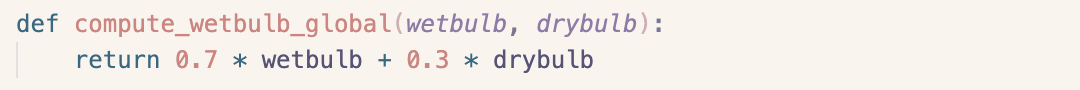 Code for computing wet bulb global temperature